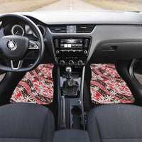 Uteute Tahiti Tiare Monstera Car Mats Polynesian Pattern Curve Style - Polynesian Pride