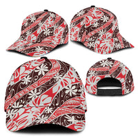 Uteute Tahiti Tiare Monstera Classic Cap Polynesian Pattern Curve Style - Polynesian Pride