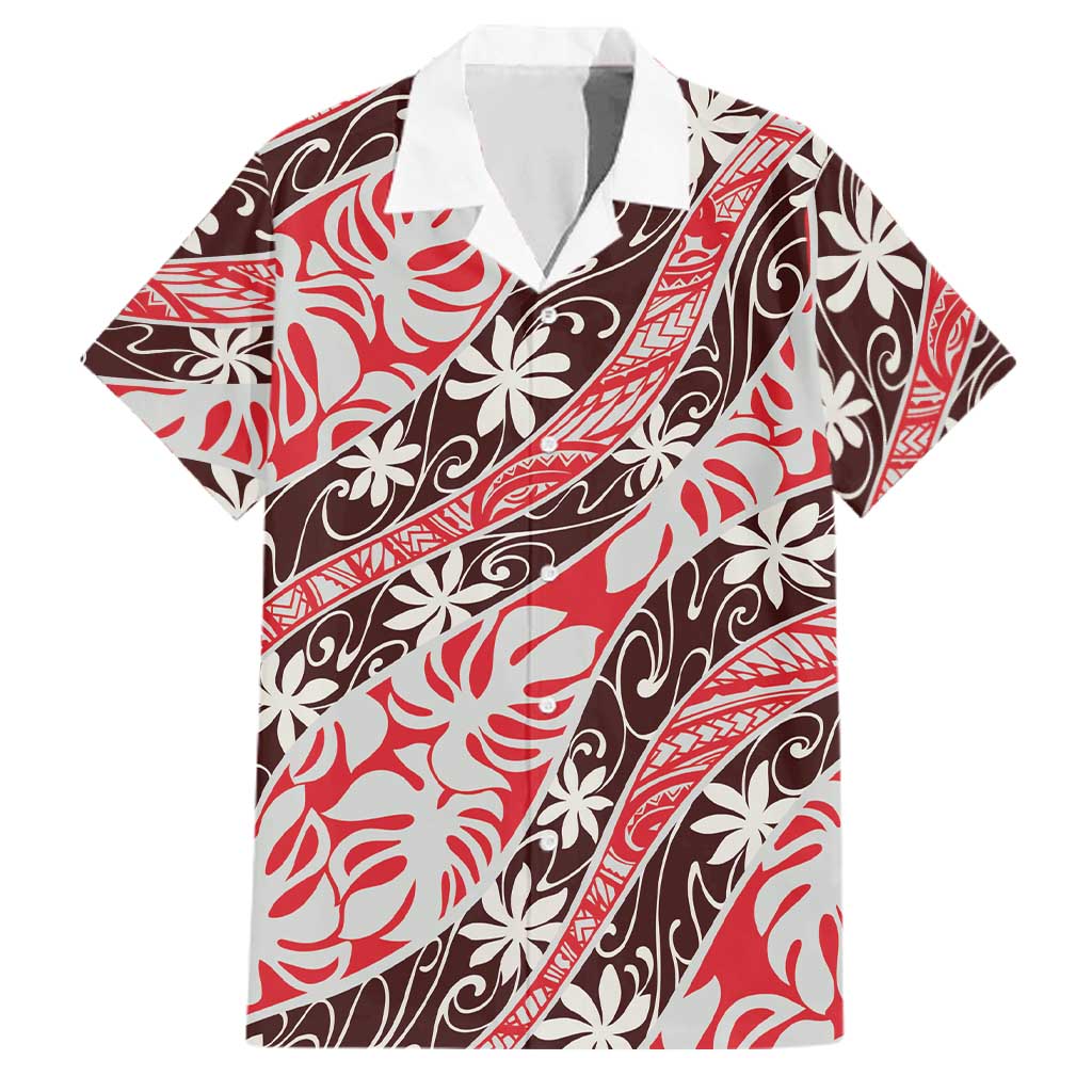 Uteute Tahiti Tiare Monstera Family Matching Summer Maxi Dress and Hawaiian Shirt Polynesian Pattern Curve Style - Polynesian Pride