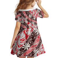 Uteute Tahiti Tiare Monstera Family Matching Tank Maxi Dress and Hawaiian Shirt Polynesian Pattern Curve Style LT01 - Polynesian Pride