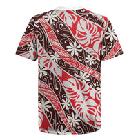 Uteute Tahiti Tiare Monstera Rugby Jersey Polynesian Pattern Curve Style - Polynesian Pride
