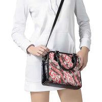 Uteute Tahiti Tiare Monstera Shoulder Handbag Polynesian Pattern Curve Style - Polynesian Pride