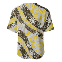 Rearea Tahiti Tiare Monstera Baseball Jersey Polynesian Pattern Curve Style - Polynesian Pride