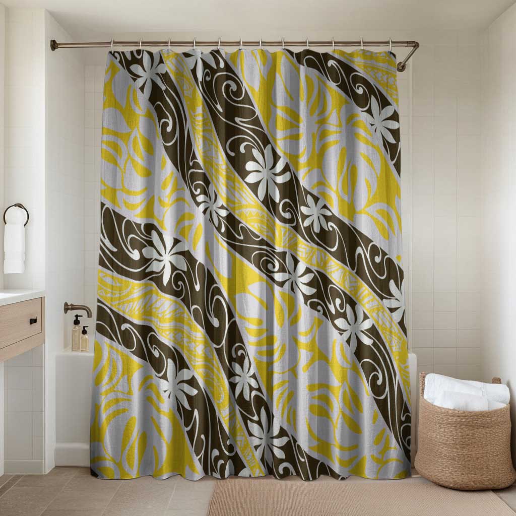 Rearea Tahiti Tiare Monstera Bathroom Set Polynesian Pattern Curve Style - Polynesian Pride