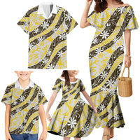 Rearea Tahiti Tiare Monstera Family Matching Mermaid Dress and Hawaiian Shirt Polynesian Pattern Curve Style LT01 - Polynesian Pride