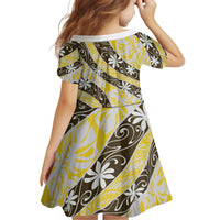 Rearea Tahiti Tiare Monstera Family Matching Short Sleeve Bodycon Dress and Hawaiian Shirt Polynesian Pattern Curve Style LT01 - Polynesian Pride