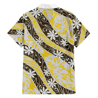 Rearea Tahiti Tiare Monstera Family Matching Short Sleeve Bodycon Dress and Hawaiian Shirt Polynesian Pattern Curve Style LT01 - Polynesian Pride