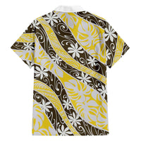 Rearea Tahiti Tiare Monstera Hawaiian Shirt Polynesian Pattern Curve Style - Polynesian Pride