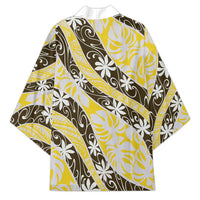 Rearea Tahiti Tiare Monstera Kimono Polynesian Pattern Curve Style LT01 - Polynesian Pride