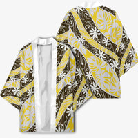 Rearea Tahiti Tiare Monstera Kimono Polynesian Pattern Curve Style LT01 - Polynesian Pride