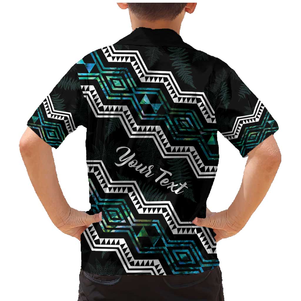 Personalised Taniko Aotearoa Mix Paua Shell Family Matching Mermaid Dress and Hawaiian Shirt Niho Taniwha Turquoise Glitter LT01 - Polynesian Pride