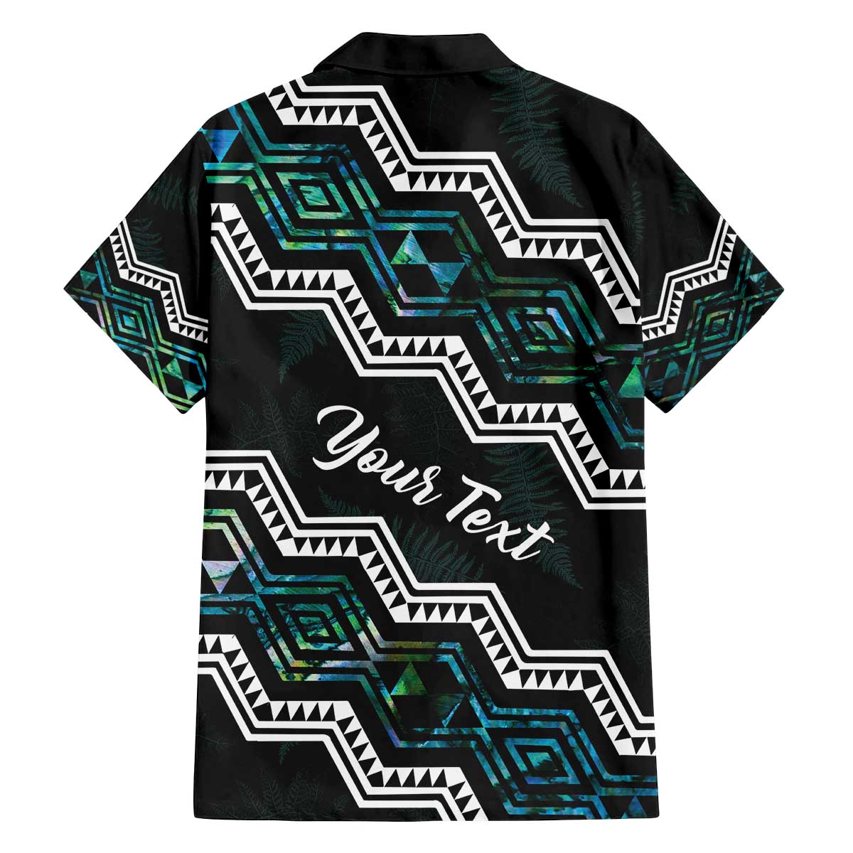 Personalised Taniko Aotearoa Mix Paua Shell Family Matching Off The Shoulder Long Sleeve Dress and Hawaiian Shirt Niho Taniwha Turquoise Glitter LT01 - Polynesian Pride