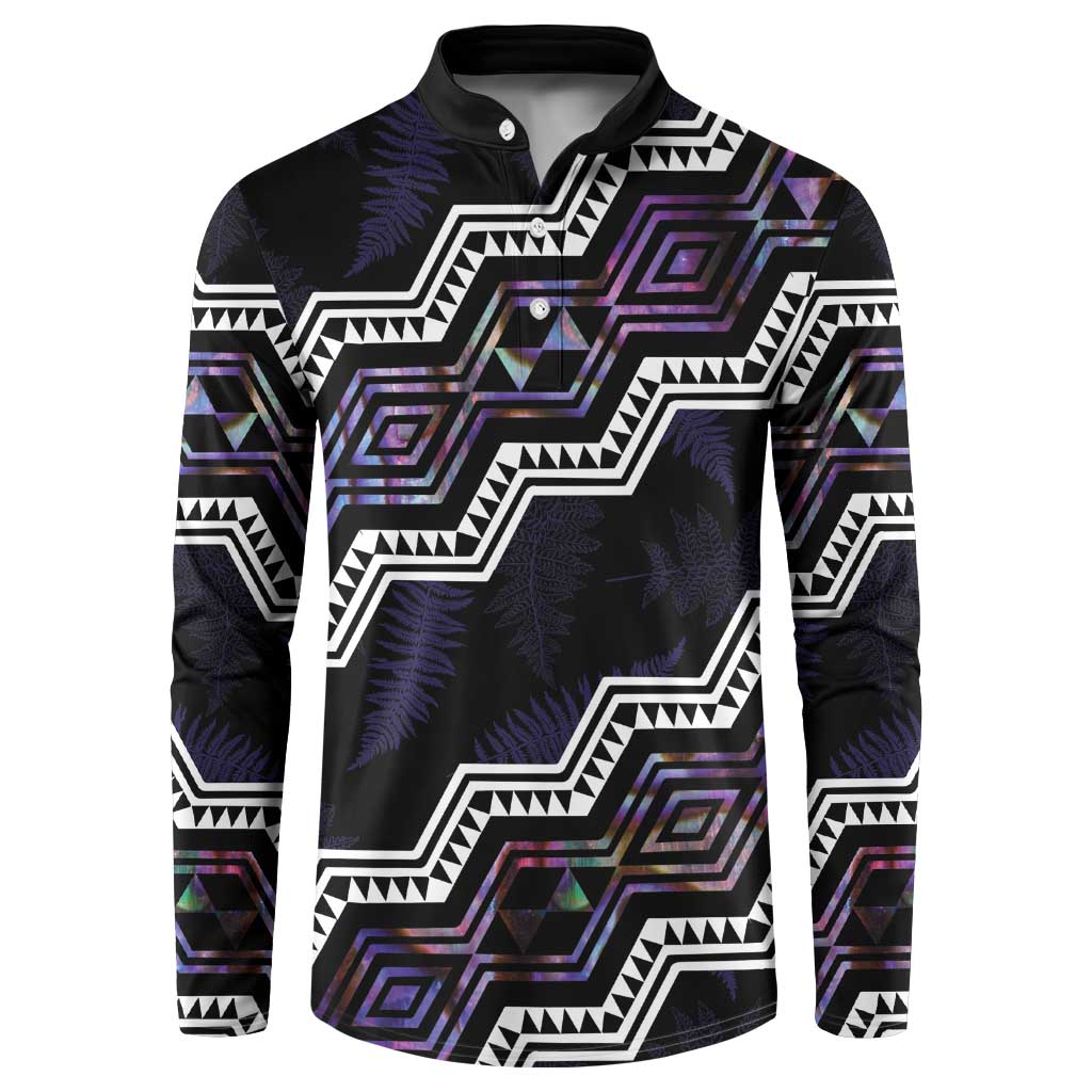 Personalised Taniko Aotearoa Mix Paua Shell Button Sweatshirt Niho Taniwha Lilac Glitter LT01 Purple - Polynesian Pride