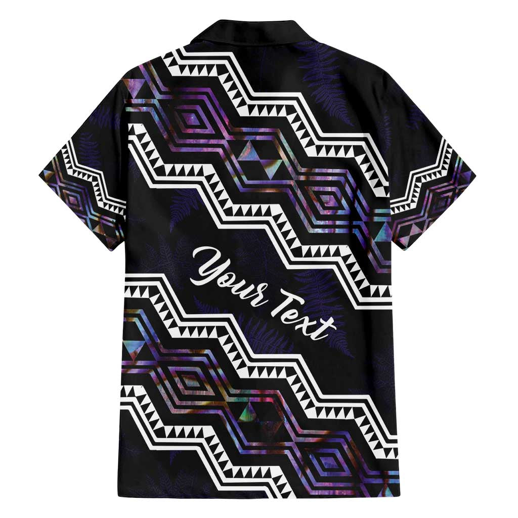 Personalised Taniko Aotearoa Mix Paua Shell Family Matching Tank Maxi Dress and Hawaiian Shirt Niho Taniwha Lilac Glitter LT01 - Polynesian Pride