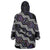 Personalised Taniko Aotearoa Mix Paua Shell Wearable Blanket Hoodie Niho Taniwha Lilac Glitter