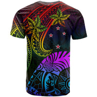 Wellington Pride T Shirt Aotearoa Tribal Rainbow Pattern LT01 - Polynesian Pride