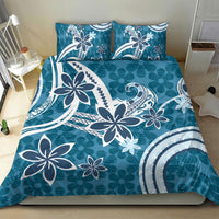 Hawaii Pupuala Plumeria Blue Bedding Set Polynesian Pattern LT01 - Polynesian Pride