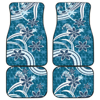 Hawaii Pupuala Plumeria Blue Car Mats Polynesian Pattern LT01 - Polynesian Pride