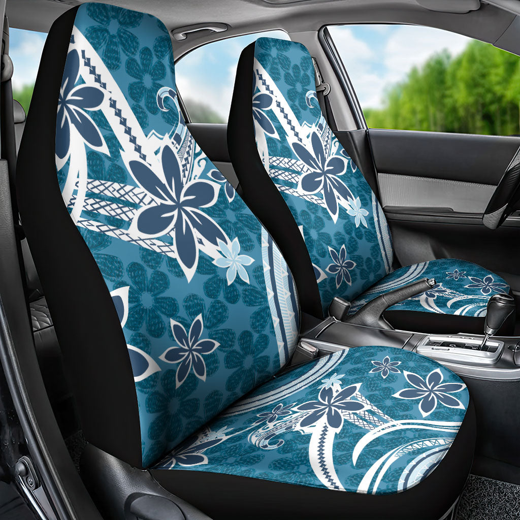 Hawaii Pupuala Plumeria Blue Car Seat Cover Polynesian Pattern LT01 - Polynesian Pride