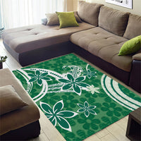 Hawaii Pupuala Plumeria Green Area Rug Polynesian Pattern LT01 - Polynesian Pride