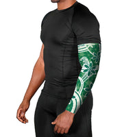 Hawaii Pupuala Plumeria Green Arm Sleeves Polynesian Pattern LT01 - Polynesian Pride