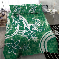 Hawaii Pupuala Plumeria Green Bedding Set Polynesian Pattern LT01 - Polynesian Pride