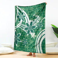 Hawaii Pupuala Plumeria Green Blanket Polynesian Pattern LT01 - Polynesian Pride