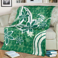 Hawaii Pupuala Plumeria Green Blanket Polynesian Pattern LT01 - Polynesian Pride