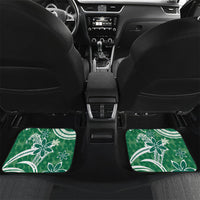 Hawaii Pupuala Plumeria Green Car Mats Polynesian Pattern LT01 Set 2pcs - Back Green - Polynesian Pride