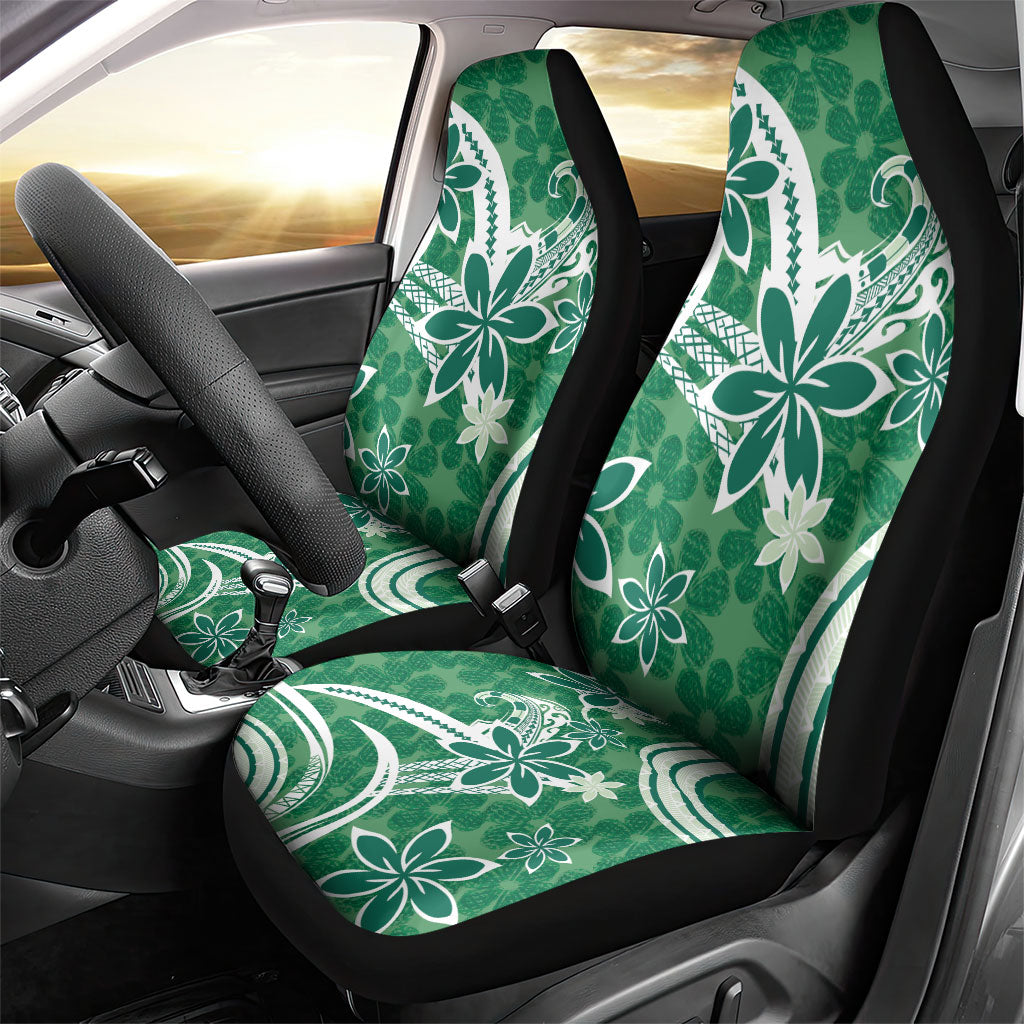 Hawaii Pupuala Plumeria Green Car Seat Cover Polynesian Pattern LT01 - Polynesian Pride