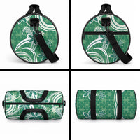 Hawaii Pupuala Plumeria Green Duffle Bag Polynesian Pattern LT01 - Polynesian Pride