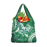 Hawaii Pupuala Plumeria Green Grocery Bag Polynesian Pattern LT01 1-pack One Size Green - Polynesian Pride