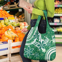 Hawaii Pupuala Plumeria Green Grocery Bag Polynesian Pattern LT01 - Polynesian Pride