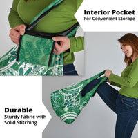 Hawaii Pupuala Plumeria Green Grocery Bag Polynesian Pattern LT01 - Polynesian Pride