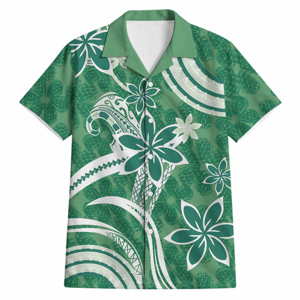 Hawaii Pupuala Plumeria Green Hawaiian Shirt Polynesian Pattern LT01 Green - Polynesian Pride