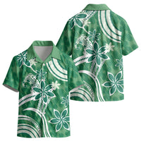 Hawaii Pupuala Plumeria Green Kid Hawaiian Shirt Polynesian Pattern LT01 - Polynesian Pride