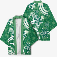 Hawaii Pupuala Plumeria Green Kimono Polynesian Pattern LT01 - Polynesian Pride