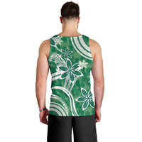 Hawaii Pupuala Plumeria Green Men Tank Top Polynesian Pattern LT01 - Polynesian Pride