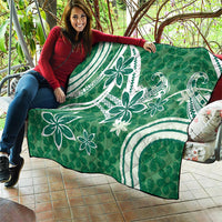 Hawaii Pupuala Plumeria Green Quilt Polynesian Pattern LT01 - Polynesian Pride