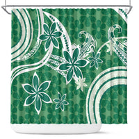 Hawaii Pupuala Plumeria Green Shower Curtain Polynesian Pattern LT01 Green - Polynesian Pride