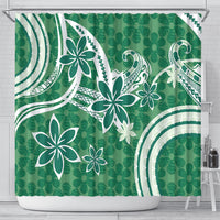 Hawaii Pupuala Plumeria Green Shower Curtain Polynesian Pattern LT01 - Polynesian Pride