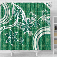 Hawaii Pupuala Plumeria Green Shower Curtain Polynesian Pattern LT01 - Polynesian Pride