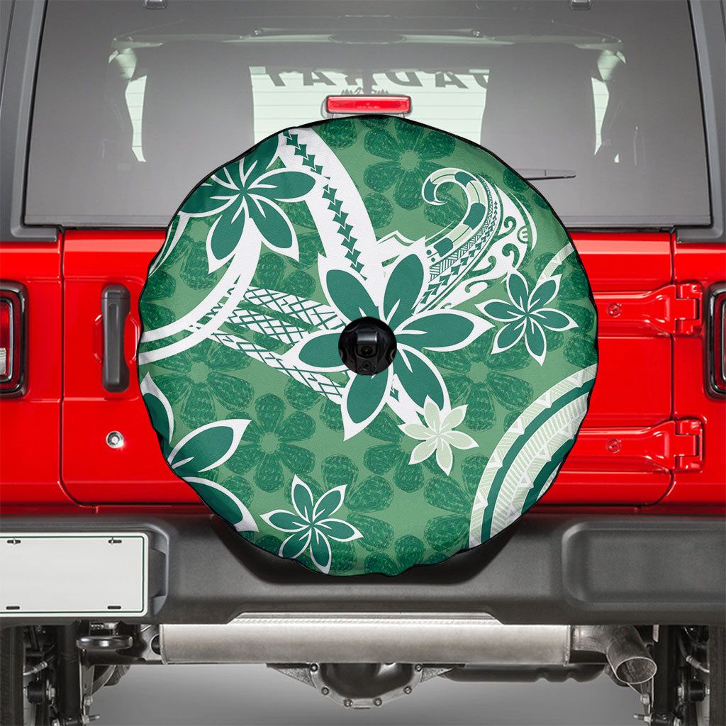 Hawaii Pupuala Plumeria Green Spare Tire Cover Polynesian Pattern LT01 - Polynesian Pride
