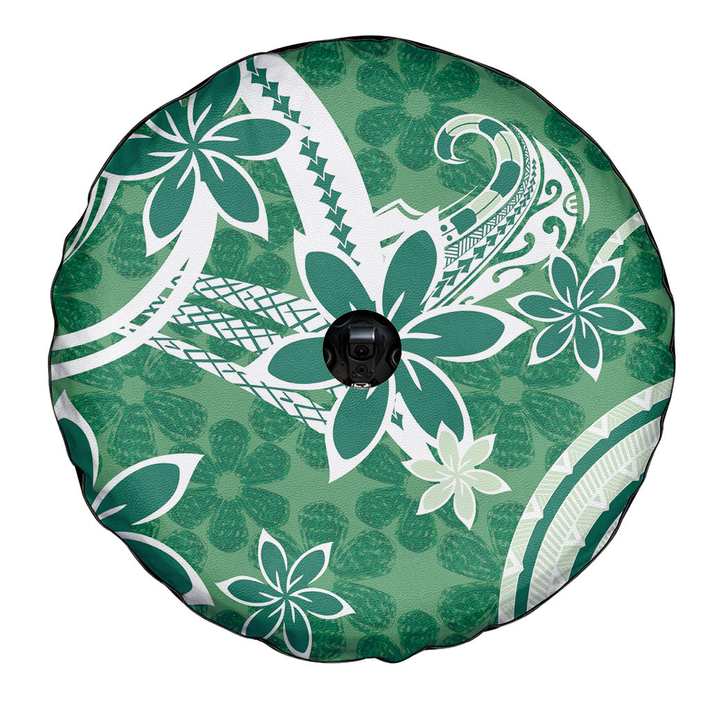 Hawaii Pupuala Plumeria Green Spare Tire Cover Polynesian Pattern LT01 - Polynesian Pride
