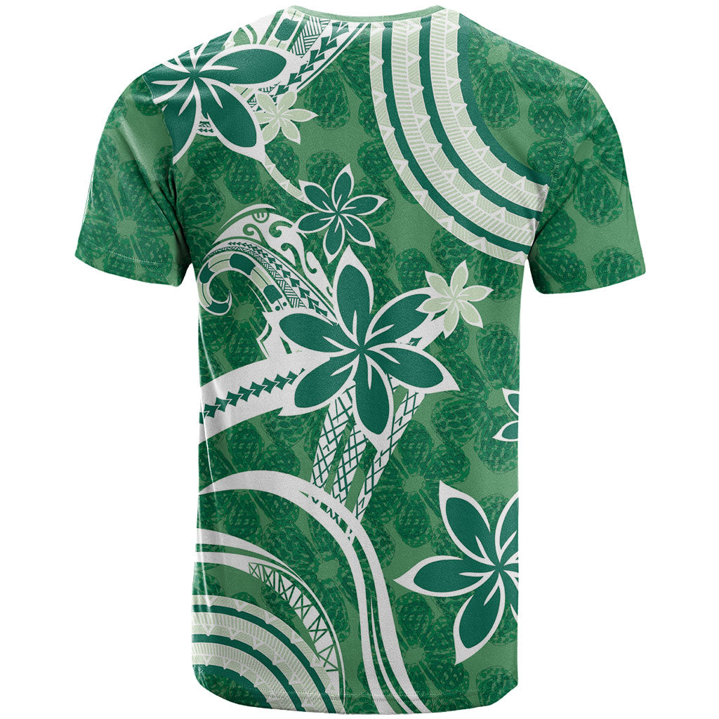 Hawaii Pupuala Plumeria Green T Shirt Polynesian Pattern LT01 - Polynesian Pride