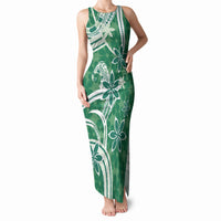 Hawaii Pupuala Plumeria Green Tank Maxi Dress Polynesian Pattern LT01 Women Green - Polynesian Pride