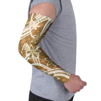 Hawaii Pupuala Plumeria Light Brown Arm Sleeves Polynesian Pattern LT01 - Polynesian Pride