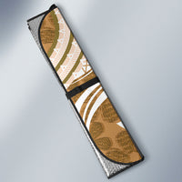 Hawaii Pupuala Plumeria Light Brown Auto Sun Shade Polynesian Pattern LT01 - Polynesian Pride
