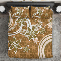 Hawaii Pupuala Plumeria Light Brown Bedding Set Polynesian Pattern LT01 Light Brown - Polynesian Pride
