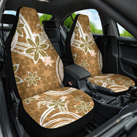 Hawaii Pupuala Plumeria Light Brown Car Seat Cover Polynesian Pattern LT01 One Size Light Brown - Polynesian Pride
